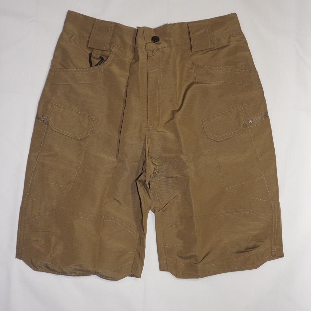 Tan Cargo Shorts Size 34 Brown Ripstop Tactical Multi-Pocket Shorts